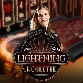 Lightning Roulette logo by Evolution at Frumzi Casino